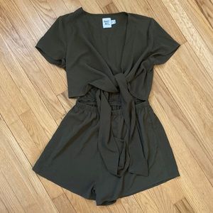 Princess Polly Ragnar Tie-Front Romper